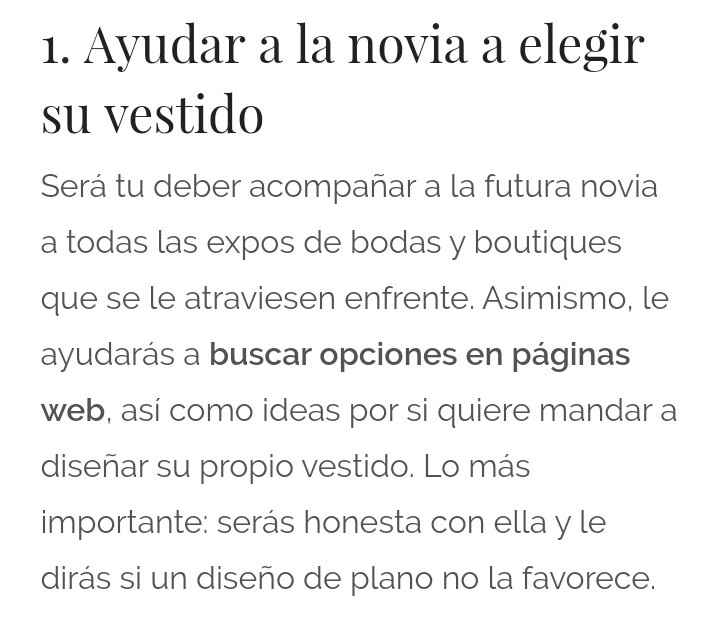 Las 10 funciones clave una dama de honor - 3