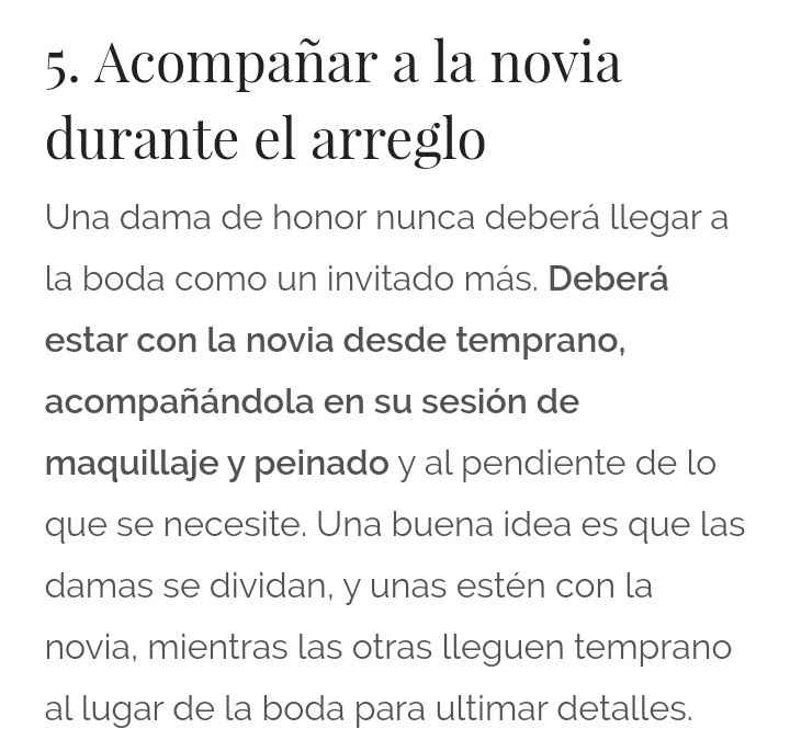 Las 10 funciones clave una dama de honor - 7