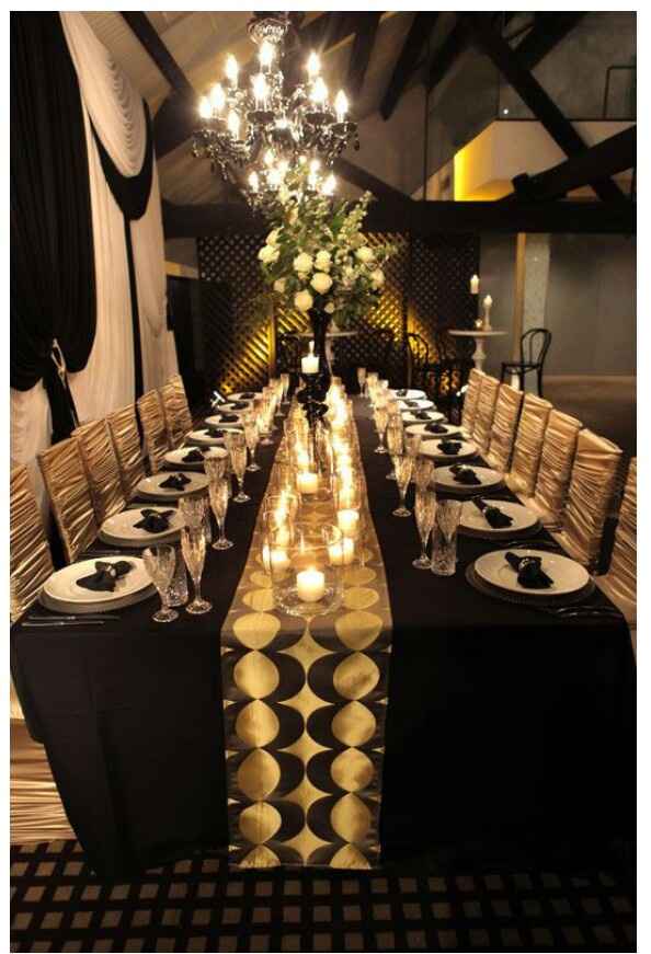 Combinaciones de colores en negro con dorado y rosa - 3