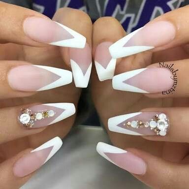 10 ideas de manicura francesa para novia - 2