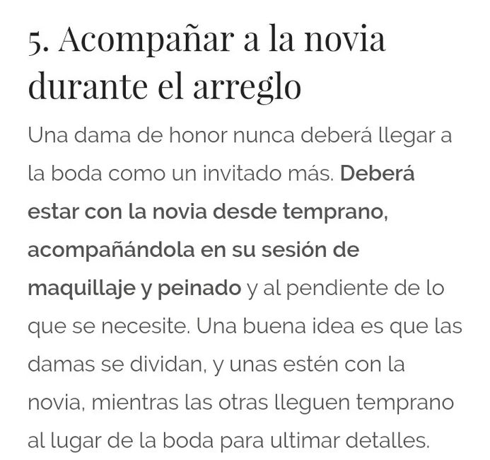 Las 10 funciones clave una dama de honor - 7
