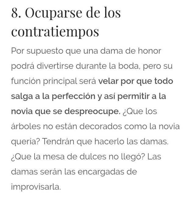 Las 10 funciones clave una dama de honor - 10