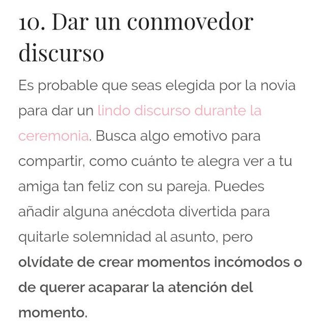 Las 10 funciones clave una dama de honor - 12