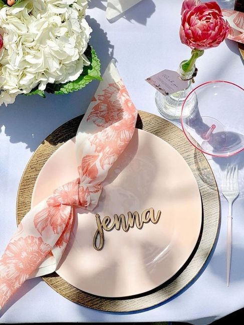 Marcadores de sitios para lugares en la recepción 4