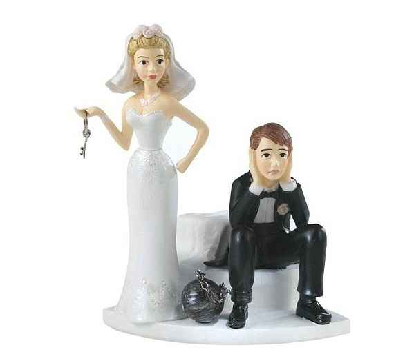 novios para la tarta del pastel