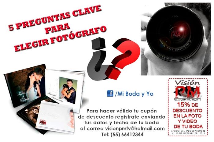 Descuento en servicios de Foto y Video