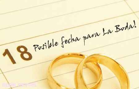 Posible fecha para la boda