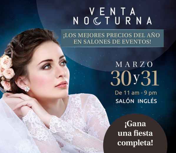 Expo venta nocturna de salones para boda