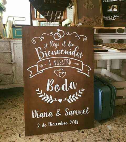 Letrero de bienvenida