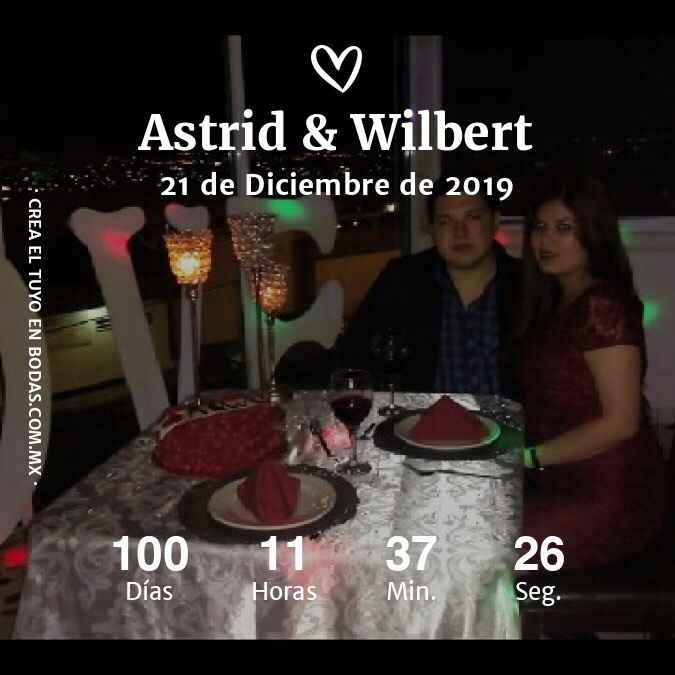 Contador a 100 días de la boda - 1