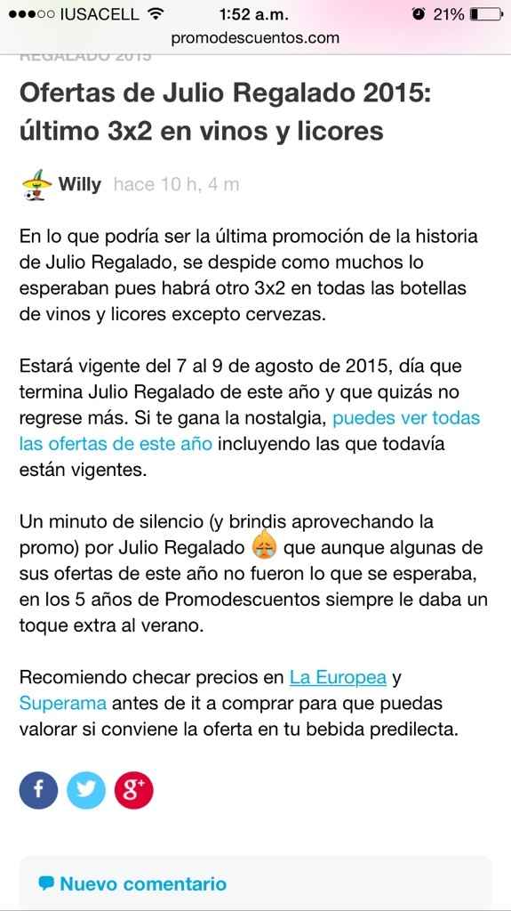 De nuevo 3x2 en vinos y licores - 1