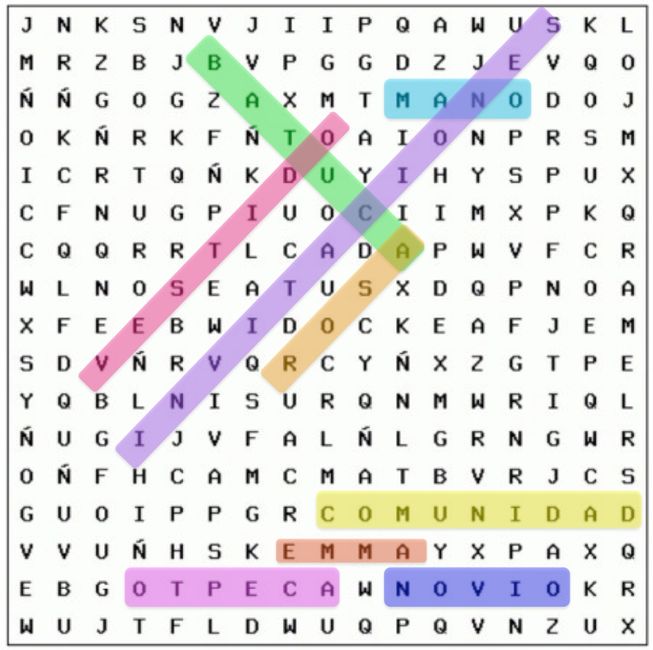 Resultado sopa de letras