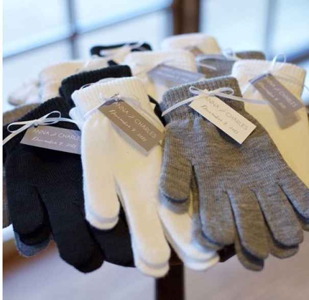 Bufandas y guantes, obsequio para invitados ?!! - 1