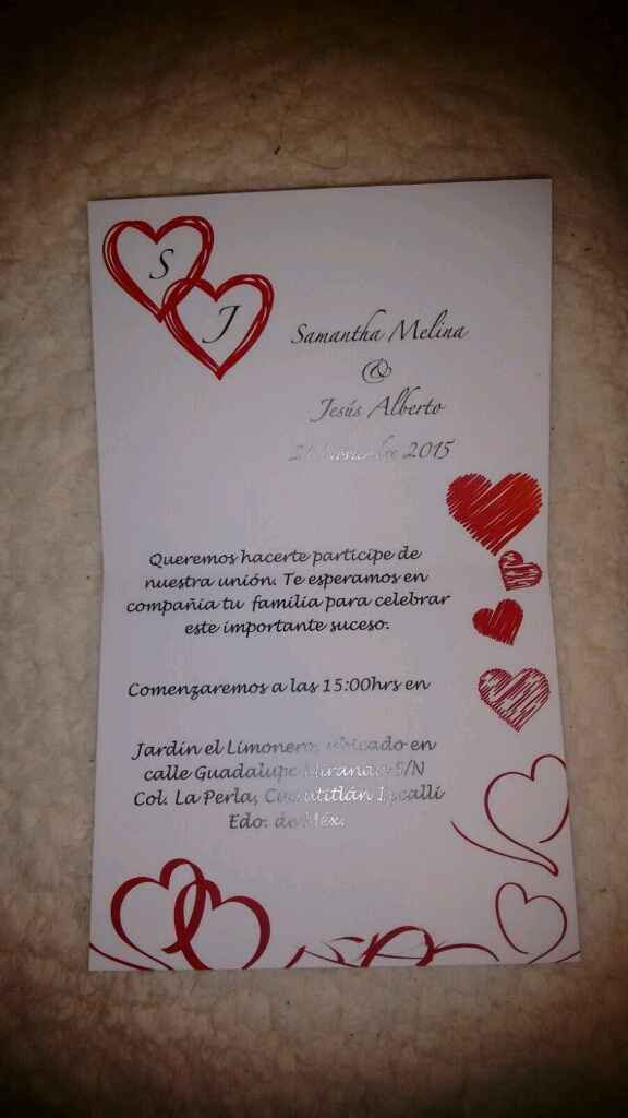 Mis invitaciones listas. - 2