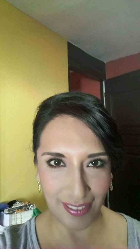 A dos meses,  mi prueba de maquillaje y peinado!!!! - 5