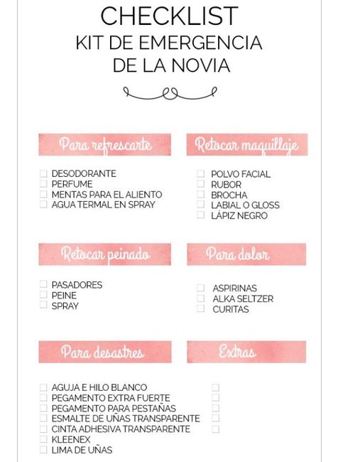 Que necesita llevar en iglesia y recepsion que ocupes. para retoques y. lo personal - 1