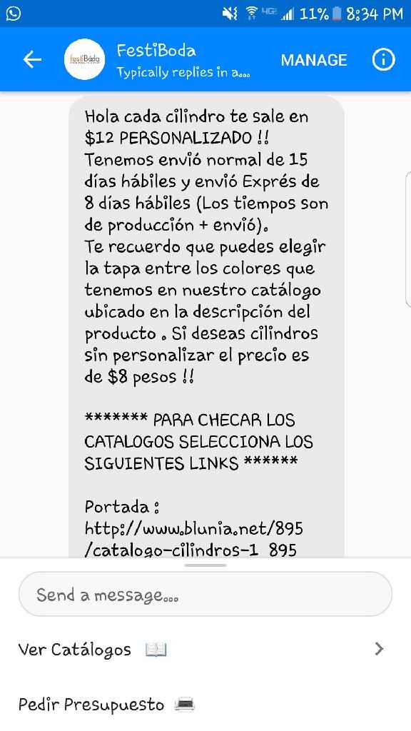 Recomendaciones de proveedores para termos - 1