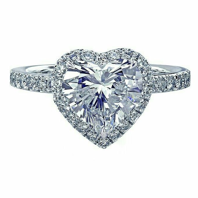 Heart engagement rings - 3