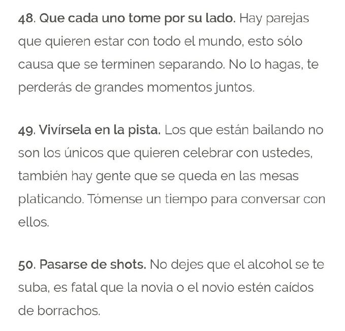  Los 100 errores más comunes en las bodas - 18