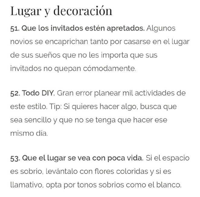  Los 100 errores más comunes en las bodas - 19