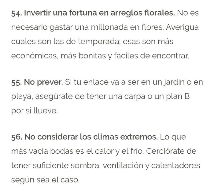  Los 100 errores más comunes en las bodas - 20