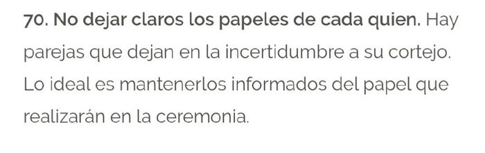  Los 100 errores más comunes en las bodas - 26