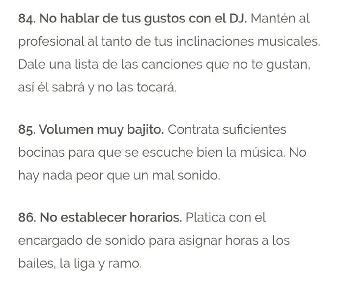  Los 100 errores más comunes en las bodas - 32