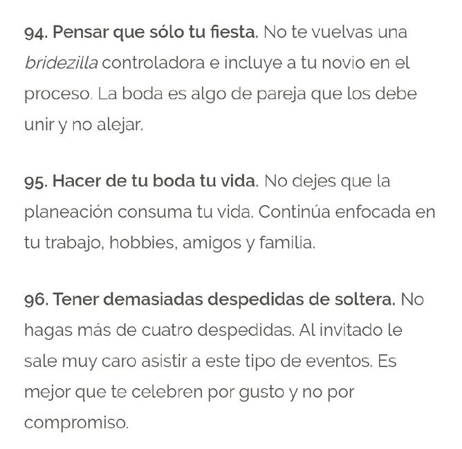  Los 100 errores más comunes en las bodas - 36
