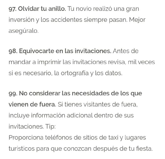  Los 100 errores más comunes en las bodas - 37