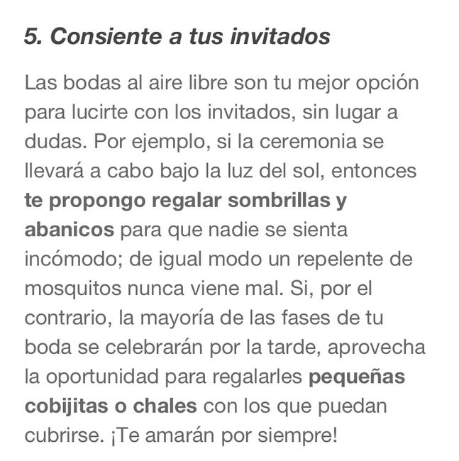 Boda al aire libre: básicos a considerar - 5