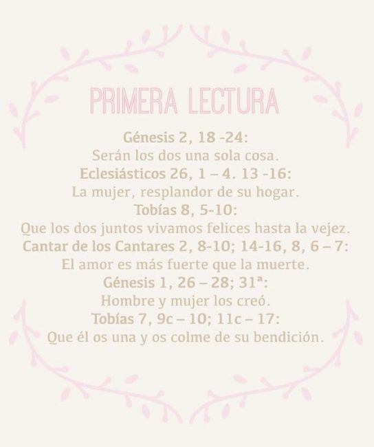 ¿qué lecturas me recomiendan para la ceremonia de la boda? - 1