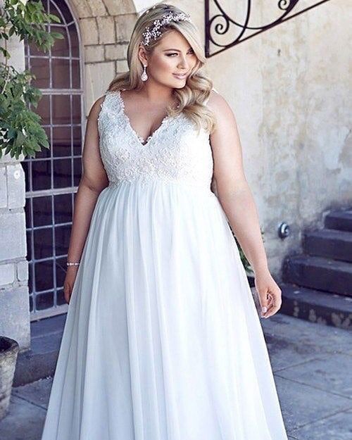 10 ideas de inspiración en vestidos para novia talla plus - 5