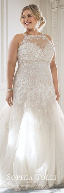 10 ideas de inspiración en vestidos para novia talla plus - 3