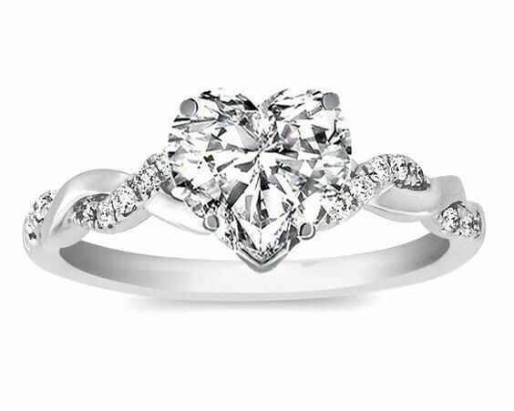  Heart engagement rings - 2