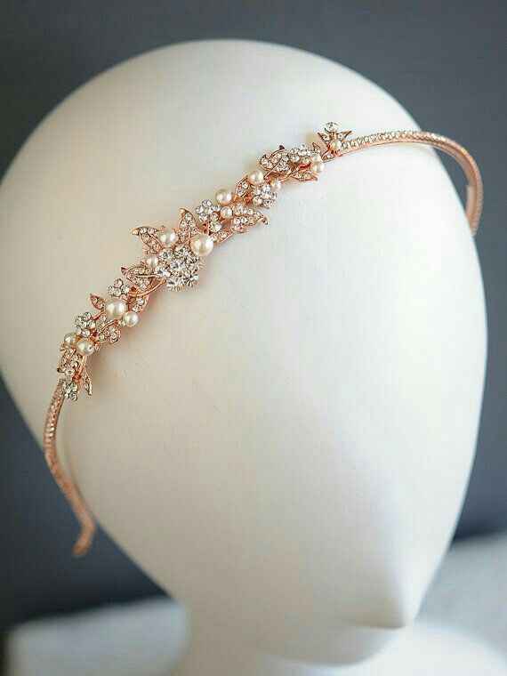  34 accesorios de novia rose gold - 2