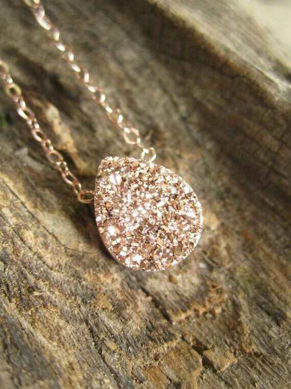  34 accesorios de novia rose gold - 24