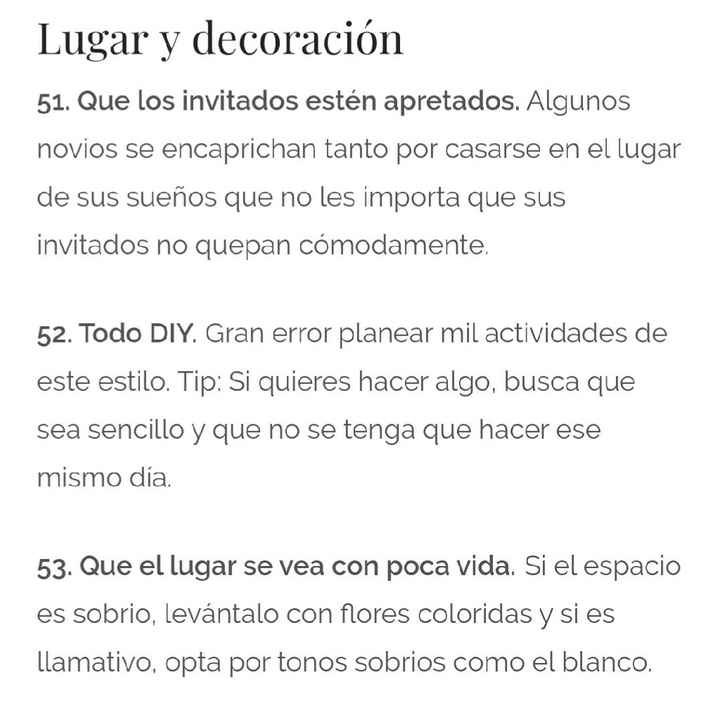 Los 100 errores más comunes en las bodas - 19
