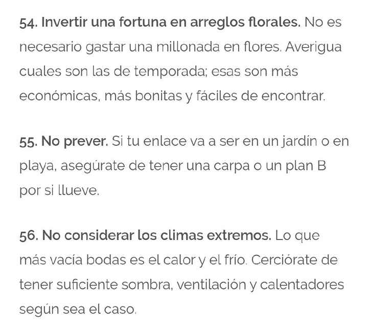  Los 100 errores más comunes en las bodas - 20