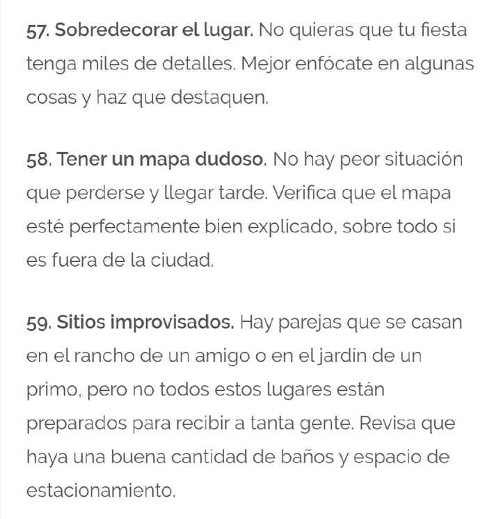  Los 100 errores más comunes en las bodas - 21