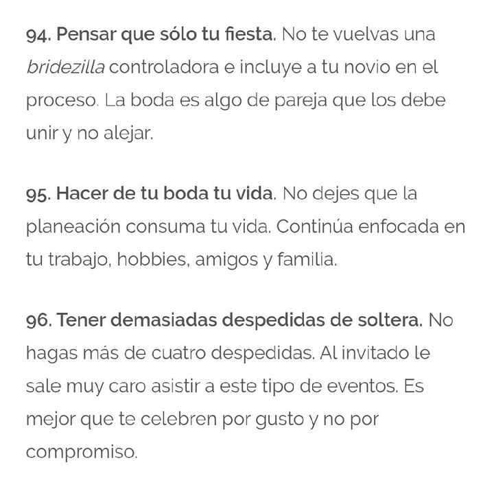  Los 100 errores más comunes en las bodas - 36