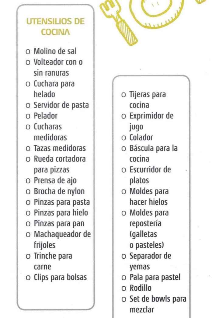 Listado para mesa de regalos - 3