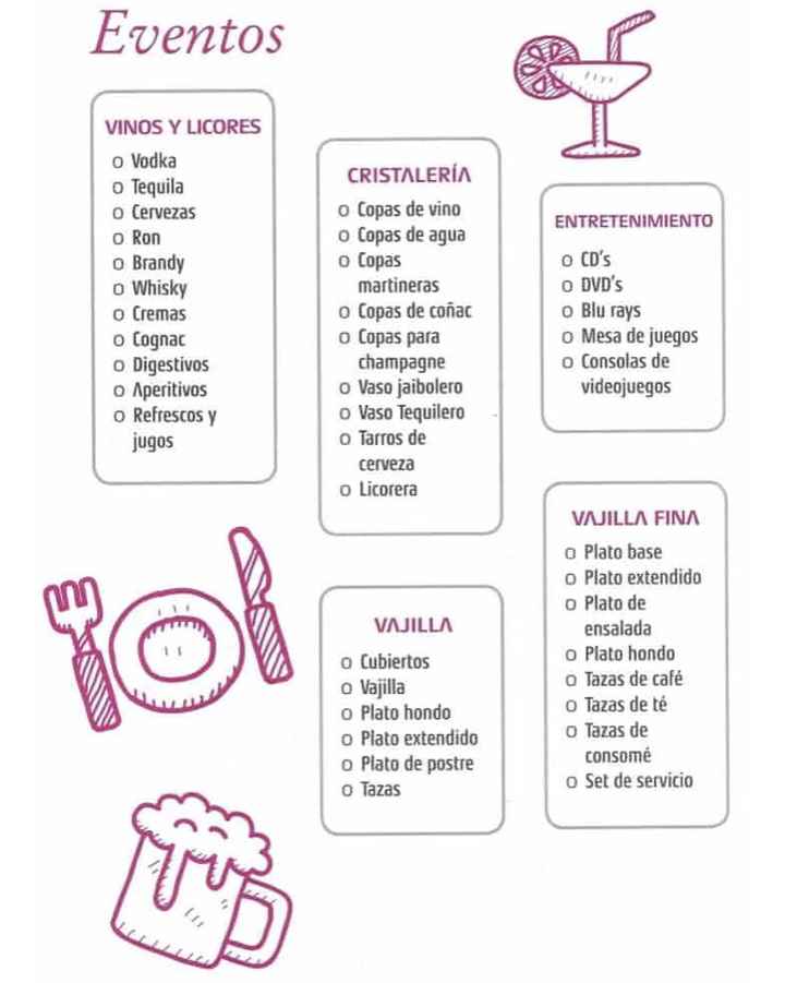 Listado para mesa de regalos - 4