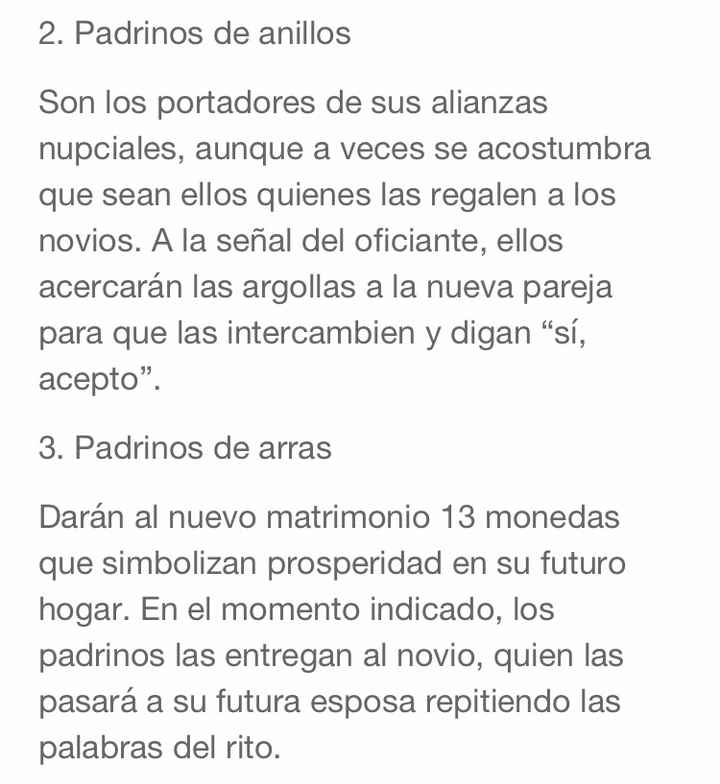 Padrinos de boda y su función. - 2