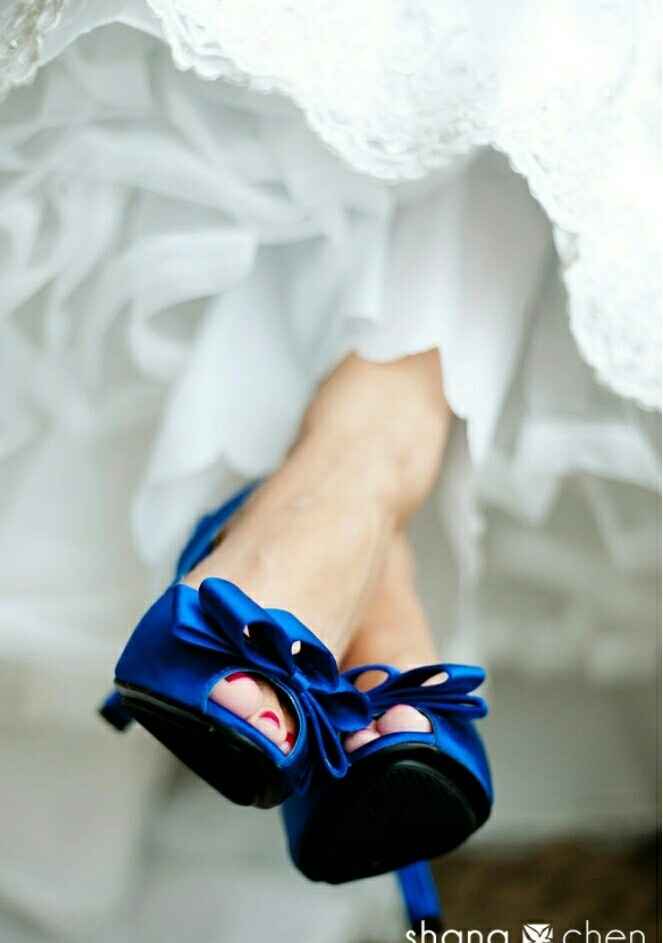 Zapatos de novia en azul, qué opinan? - 1