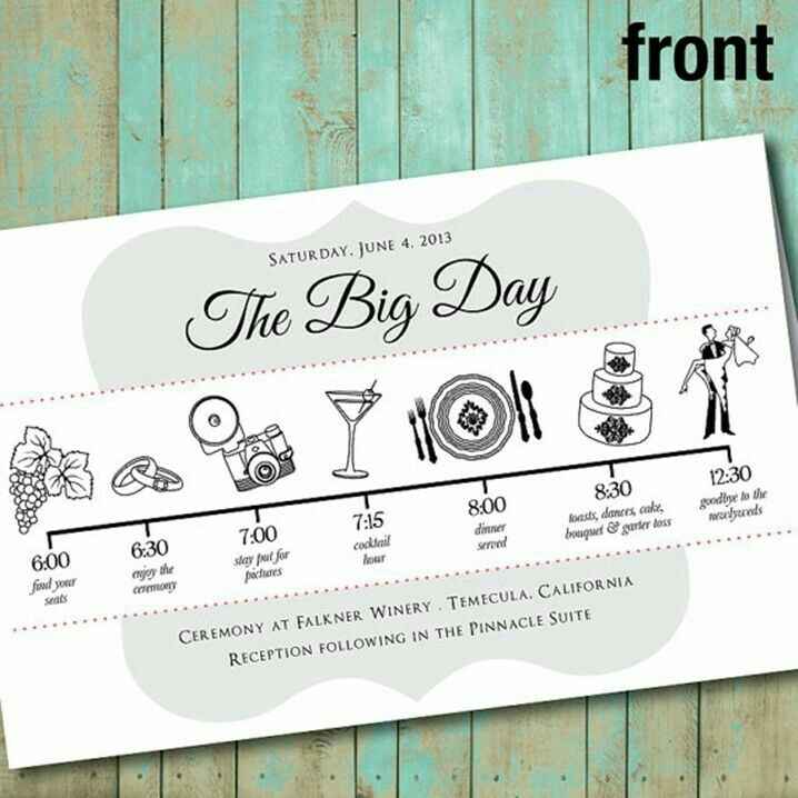 Programa o itinerario de boda - 1