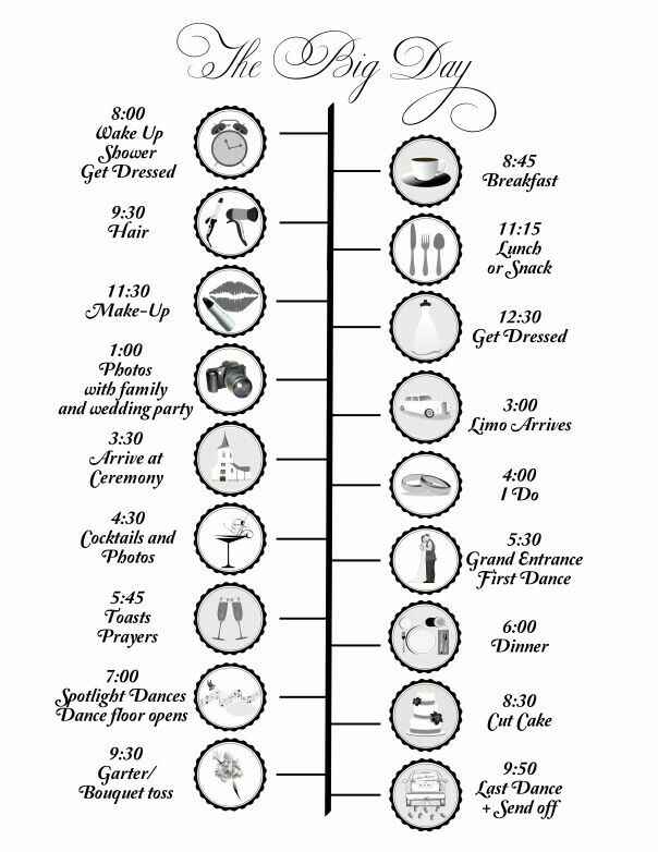 Programa o itinerario de boda - 7