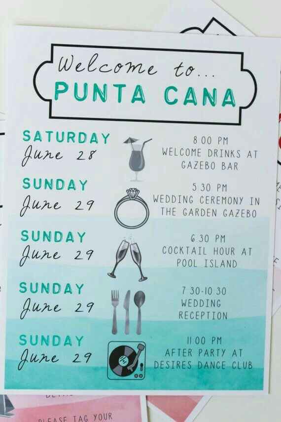 Programa o itinerario de boda - 9