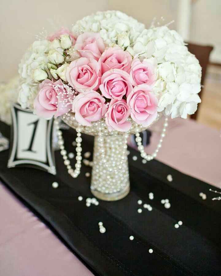 Arreglos de mesa con perlas - 6