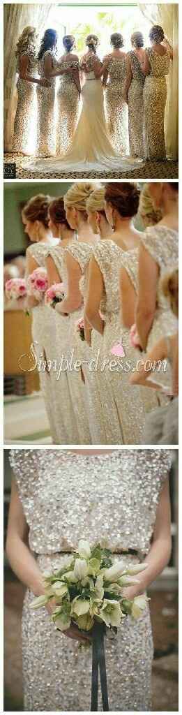Vestidos metálicos para damas de honor - 3