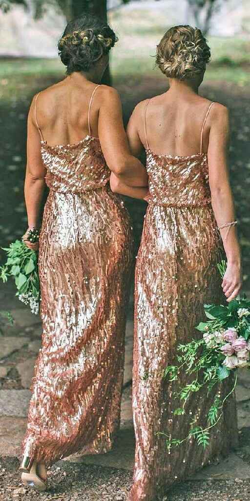 Vestidos metálicos para damas de honor - 10